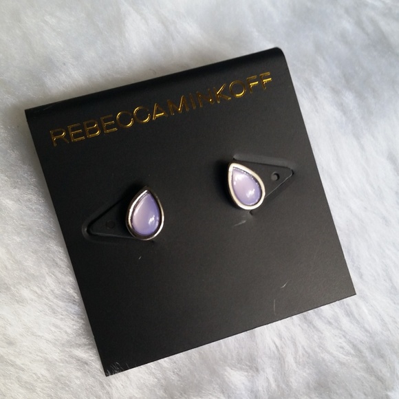 Rebecca Minkoff Jewelry - NEW Rebecca Minkoff Purple Teardrop Stud Earrings